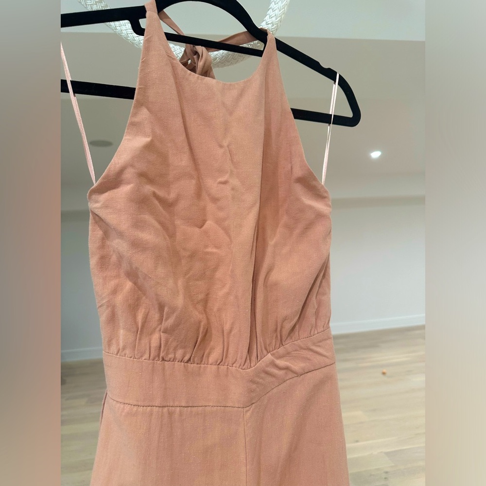 Zara peach salmon pink colored halter neck jump suit. New condition no tags - Picture 6 of 6